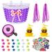 Hengguang 5Pcs Girl s Bicycle Basket Streamers Set Kid s Bicycle Basket Bike Bell and Star Shaped Beads for Girls and Boys Bike Basket Front Decoration