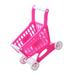 Waggoner Stroller for Kids Kidcraft Playset 3 Pcs Simulation Shopping Cart Mini Childrens Toys Carts Groceries Miniature Trolley Model Pink