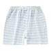 gvdentm Boys Soccer Shorts Boys Print Drawstring Waist Shorts Straight Leg Short Length Shorts Blue 80