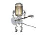 Holiday Savings! Feltree Night Lights Vintage Microphone Robot Table Lamp Home Desktop Decoration White metal