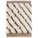 Diagonal Stripe Indoor/Outdoor Rug 2x3 - White/Brown