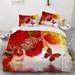 3D Flowers Print Duvet Cover Bedding Setï¼Œ3D bedding printed customization microfiberflower luxury bedding sheet set for home