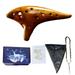 12-Hole Ceramic Ocarina Instrument With Song Book And Carry Bag - Perfect Gift