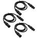 3 PCS Microphone Cables Connector for Speaker XLR Male Female Audio Pure Copper