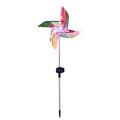 Solar Windmill Lights with Metal Garden Stake 1/2 Pack Outdoor Solar Garden Lights Solar Powered Colorful LED Lights Outdoor Wind Spinners Yard Patio Christmas Holiday Decoration