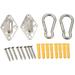 Heavy Duty Hammock Hanging Kit Eye Plates Ceiling Wall Mount Anchor Hooks Hanger for Hammock Swing Chair