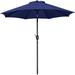 Topeakmart 9ft Outdoor Market Patio Umbrella with Tilt Push Button and Crank 8 Ribs Navy Blue