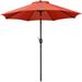 Topeakmart 9ft Outdoor Market Patio Umbrella with Tilt Push Button and Crank 8 Ribs Orange