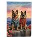 Belgian Tervuren Two Hearts Garden Flag 11.25 in x 15.5 in