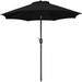 Topeakmart 9ft Outdoor Market Patio Umbrella with Tilt Push Button and Crank 8 Ribs Black