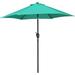 Topeakmart 7.5ft Outdoor Market Patio Umbrella with Tilt Push Button and Crank 6 Ribs Turquoise