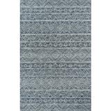 Mallorca Hand Hooked Wool Denim Area Rug 5 X 8 Sized Rug For Living Room Bedroom Dining Room And Kitchen