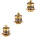 3 Pieces Holy Water Cup Copper Offering Bowl Temple Decor Church Decoration Buddhist Container Decorate