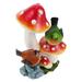 Bird Mushroom Design Decor Mini Mushroom Decor Garden Mushroom Adornment