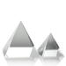 1pc Pyramid Crystal Glass Optical Glass Triangular Aurora Desktop Adornment for Friends (50x50mm Transparent)