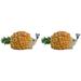 2 Pieces Crafts Astheticroom Decor Office Decore Decorative Hedgehog Statue Hedgehog Ornament Hedgehog Pineapple Ornament Desktop Cute Resin