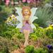 koolsoo Micro Landscape Ornament Miniature Fairy Garden Statue Butterfly Fairy Sculpture Fairy Garden Accessory Fairy Garden Supplies