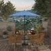 Havenside Home North Bend7.5 Foot Crank Lift Auto Tilt Patio Umbrella Outdoor Rated Acrylic Fabric by Capri