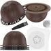 Refillable Coffee Pods Food Grade Reusable Coffee Pods 230ml and150ml Refillable Coffee Capsule Pods Easy to Wash with 1 Silicone Lid 1 Spoon 1 Brush 20 Aluminium Foil Lid for Coffee Machine