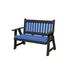 4 Ft Poly Lumber Mission Porch Bench Heavy Duty Everlasting PolyTuf HDPE Made in USA-Blue