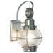 BULYAXIA Chatham 1 Light Brushed Coastal Outdoor Wall Lantern Clear Glass