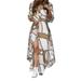 VBARHMQRT Female Tulle Dress Women Women Fashion Casual Printed Chic V Neck Button Down Shirts Dresses Casual Loose Shirt Maxi Dresses Spring Maxi Dresses for Women 2024 Plus Size Womens Santa Dress