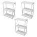 TiaGOC 3 Tier Storage Shelving Unit Organizers with Interlocking System for Garage Playroom Attic and More White (3 Pack)