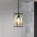 Warehouse of Tiffany Sana 5 in. 1-Light Indoor Matte Black and Gold Finish Pendant Light with Light Kit