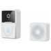 Outoloxit Smart Wireless Remote Video Doorbell Intelligent Visual Doorbell Home Intercom HD Night Vision Wifi Rechargeable Security Door Doorbell