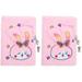 Plush Notebook 2 Pieces Diary Pads Gifts Hairy Write Notebooks for Writing Cute Student Travel Pink