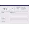 Water Resistant Navy Recipe Cards Simple & Modern Double-Sided Multi-Colors (Navy Blue)