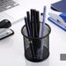 Pen Holder Metal Mesh Pencil Holders Round Shaped Pen Holders for Desk Office Wire Mesh Container Pen Organizer Black