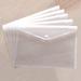 Clear Document Folders Transparent Filing Envelopes Waterproof Plastic Envelopes File Holder Filing Document Poly Envelope with Snap Button Closure for A4 Letter Paper Size (White/5 Pcs )