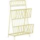 GEROBOOM Book Bookcase Foldable Iron Bookshelf Nordic Magazine Rack Metal Rack Rack Landing Newspaper Display Bookcase Bookshelves Bookshelf for Bedroom