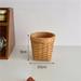 Municipal Wood Woven Storage Basket Durable Storage Box Simple Desktop Cosmetic Jewelry Organizer Pen Holder Sundries Baskets Home Decor