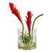 Nearly Natural 16in. Star Bromeliad Artificial Arrangement in Glass Vase