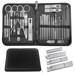 Manicure Set Personal Care Nail Clipper Set Manicure 30 in 1 Professional Manicure Kit Pedicure Kit Nail Clippers and Beauty Tool Portable Set with Luxurious Travel Case (Silver)