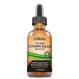 MAX ABSORPTION Vitamin D3 + K2 (MK-7) Liquid Drops with MCT Oil for Vegans 30 ml