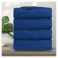 4 Pack Large Bath Towels Set 35 x70 Oversized Bath Sheet Chair Towels 600 GSM Ultra Soft & Absorbent Towels for Bathroom Quick Dry Towel for Gym Hotel Camp Pool Light Navy Blue