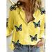 Leisure White Yellow Shirts Button Lapel Cardigan Top Lady Loose Long Sleeve Oversized Shirt Womens Blouses Casual Tunic Blusas