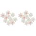 20 Pcs Crochet Hook Embroidery Fabric Patch Flower Repairing Small Yarn Applique Mini White