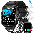 EIGIIS Military Smart Watches for Men 3ATM Waterproof Outdoor Tactical Smartwatch 1.96â€� Big Screen Rugged Sports Swimming Smart Watches for Android iOS