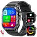 EIGIIS Military Smart Watch for Men Answer Make Calls Message Notification 1.96 AMOLED Full Touch Smartwatch Fitness Tracker Watch Sleep Monitor Step Counter Sports Watch for iPhone Android