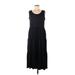 White Mark Casual Dress - Midi Scoop Neck Sleeveless: Black Print Dresses - New - Women's Size Medium