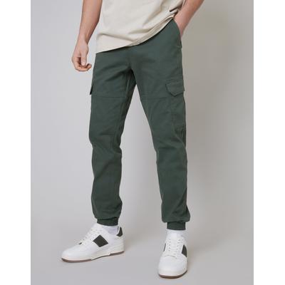 Grey Jogger Style Cargo Trousers