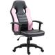 Svita - Chaise de jeu Chaise pc ergonomique Réglable en hauteur Enfants Adolescents Noir/Rose