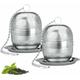 Tigrezy - 2PCS Boule à thé, Infuseur à thé Trou Fin avec Chaîne et Couvercle, Boule Filtre à thé en