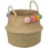 Panier enfant pompons Bulda D33cm beige Atmosphera Créateur D'intérieur