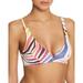 Kate Spade Swim | Kate Spade V-Wire Striped Bikini Swim Spring Multi White Top Medium Nwt | Color: Gold/White | Size: M