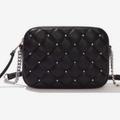 Rebecca Minkoff Bags | Nwt Rebecca Minkoff Diamond Quilt Studded Top Zip Crossbody Purse | Color: Black/Silver | Size: Os